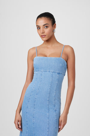 Josephine Denim Sculpted Dress - Toccin