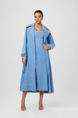 Josephine Denim Sculpted Dress - Toccin