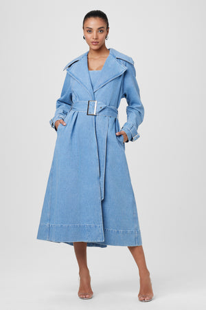 Chloe Denim Trench Jacket - Toccin