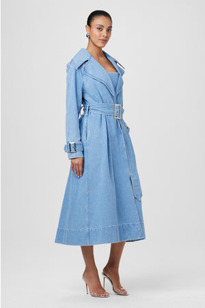 Chloe Denim Trench Jacket - Toccin