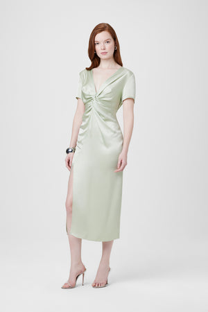 Heather Silk Midi Dress - Toccin