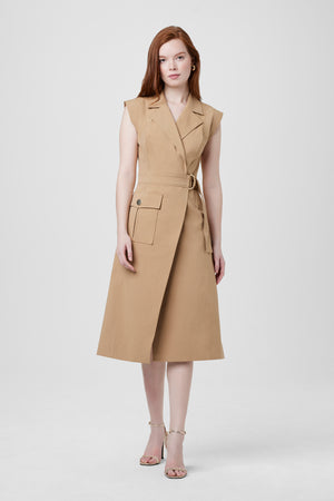 Silvia Safari Wrap Midi Dress - Toccin