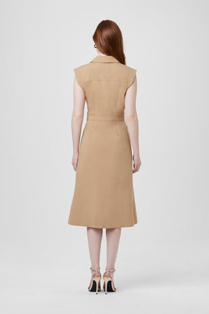 Silvia Safari Wrap Midi Dress - Toccin