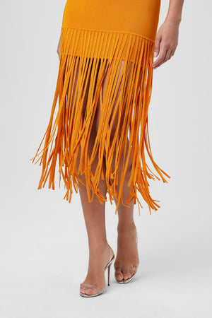 Margaux Fringe Knit Dress - Toccin