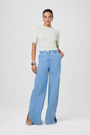 Eileen Wide Leg Denim Pants - Toccin