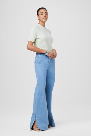 Eileen Wide Leg Denim Pants - Toccin