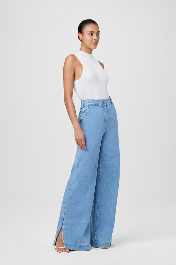 Eileen Wide Leg Denim Pants | Toccin