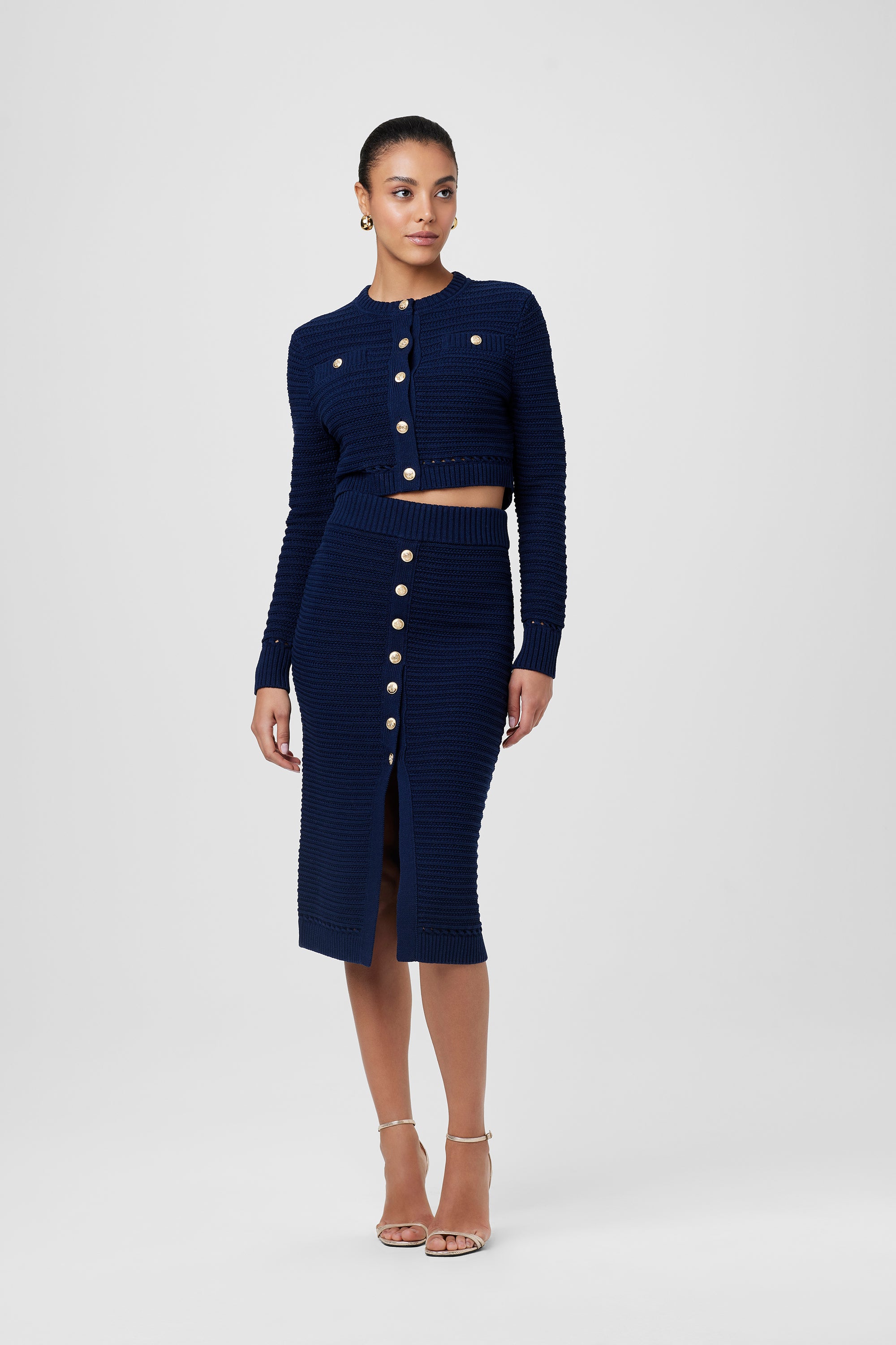 TANI KNIT PENCIL SKIRT | Toccin