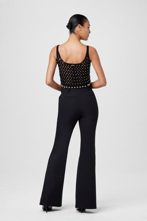 Gracie High Waist Side Button Pant