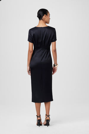 Heather Silk Midi Dress - Toccin