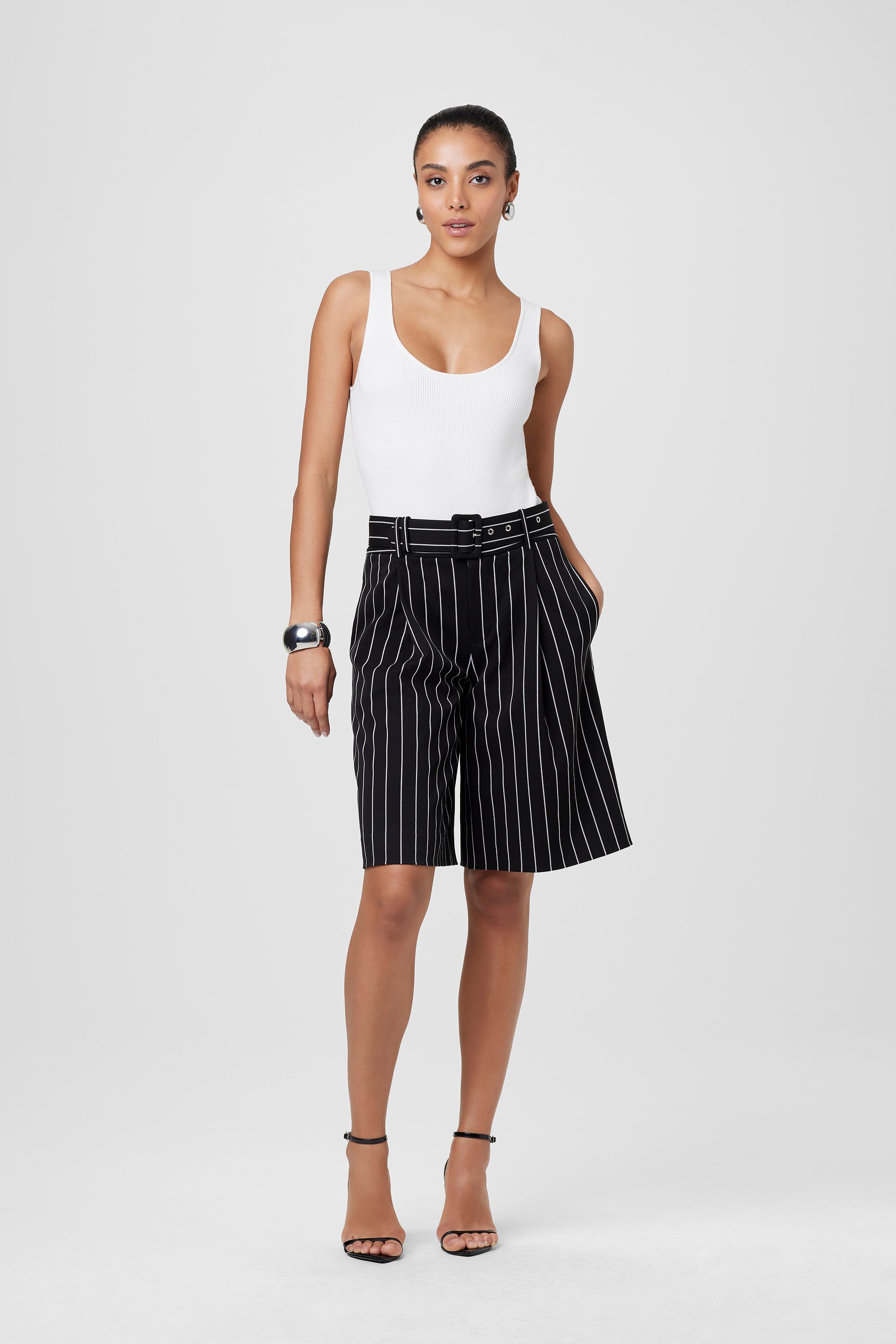 Nina Belted Bermuda Shorts - Toccin