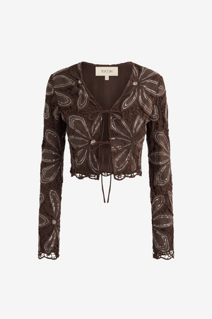 SIGGI TIE-FRONT TOP - Toccin