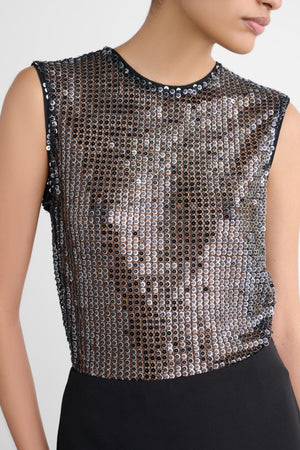 SIMONE CREW NECK SHELL - Toccin