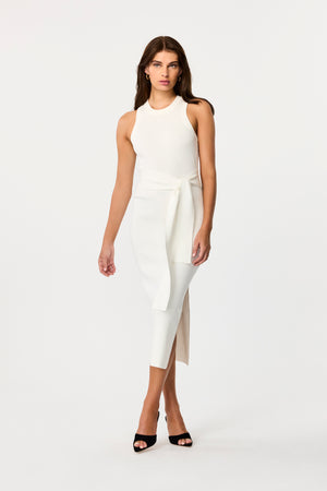 Piper Sleeveless Racer Tie-Front Midi Dress - Toccin