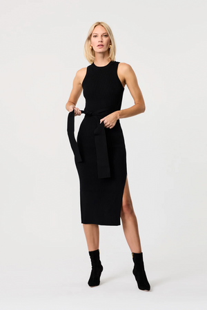 Piper Sleeveless Racer Tie-Front Midi Dress