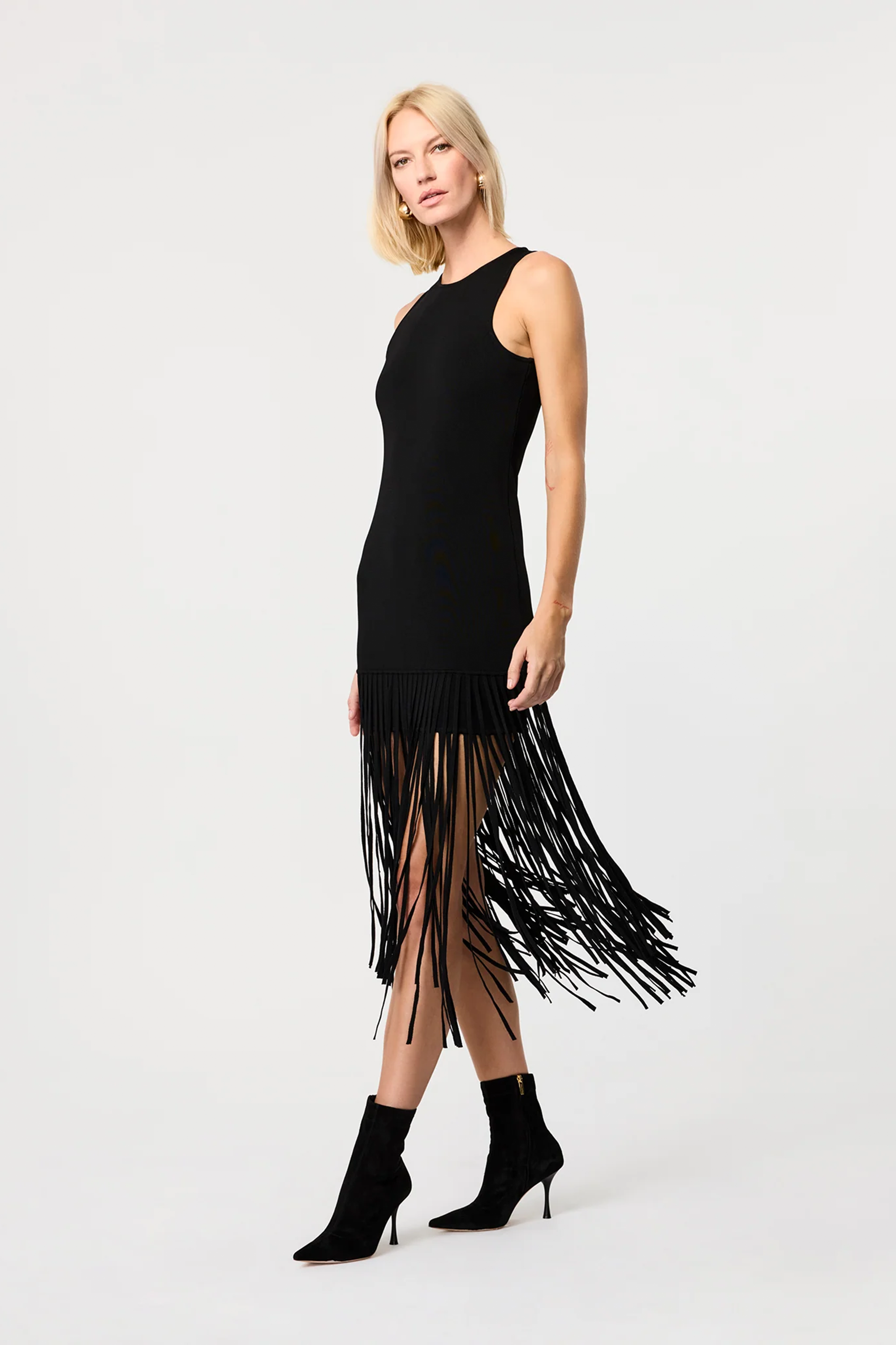 Margaux Sleeveless Fringe Dress