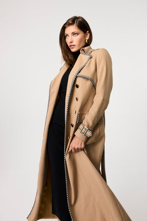 Aria Double Breasted Gabardine Coat - Toccin