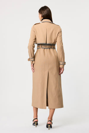 Aria Double Breasted Gabardine Coat - Toccin