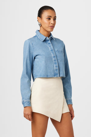 Jilly Denim Crop  Shirt - Toccin