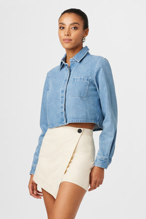 Jilly Denim Crop  Shirt - Toccin