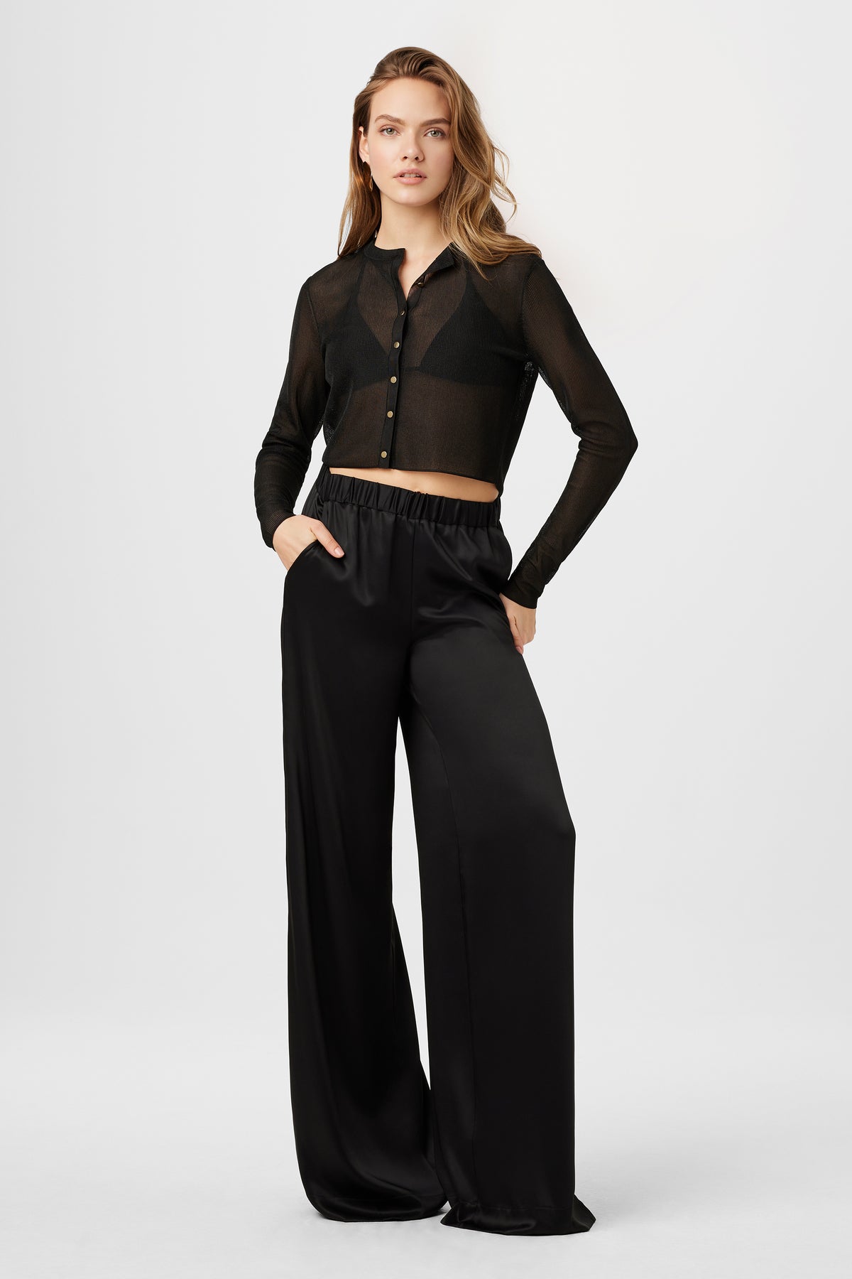 Auggie Silk Wide Leg Pants - Toccin