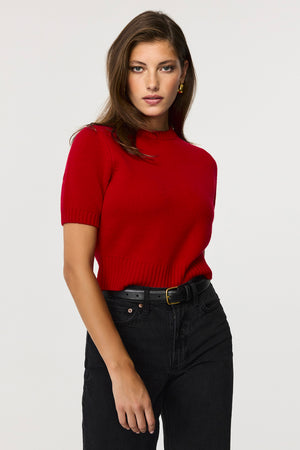 Elsie Short Sleeve Pull Over Sweater - Toccin