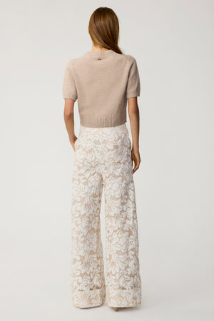 Suri High-Waisted Lace Wide Leg Pants