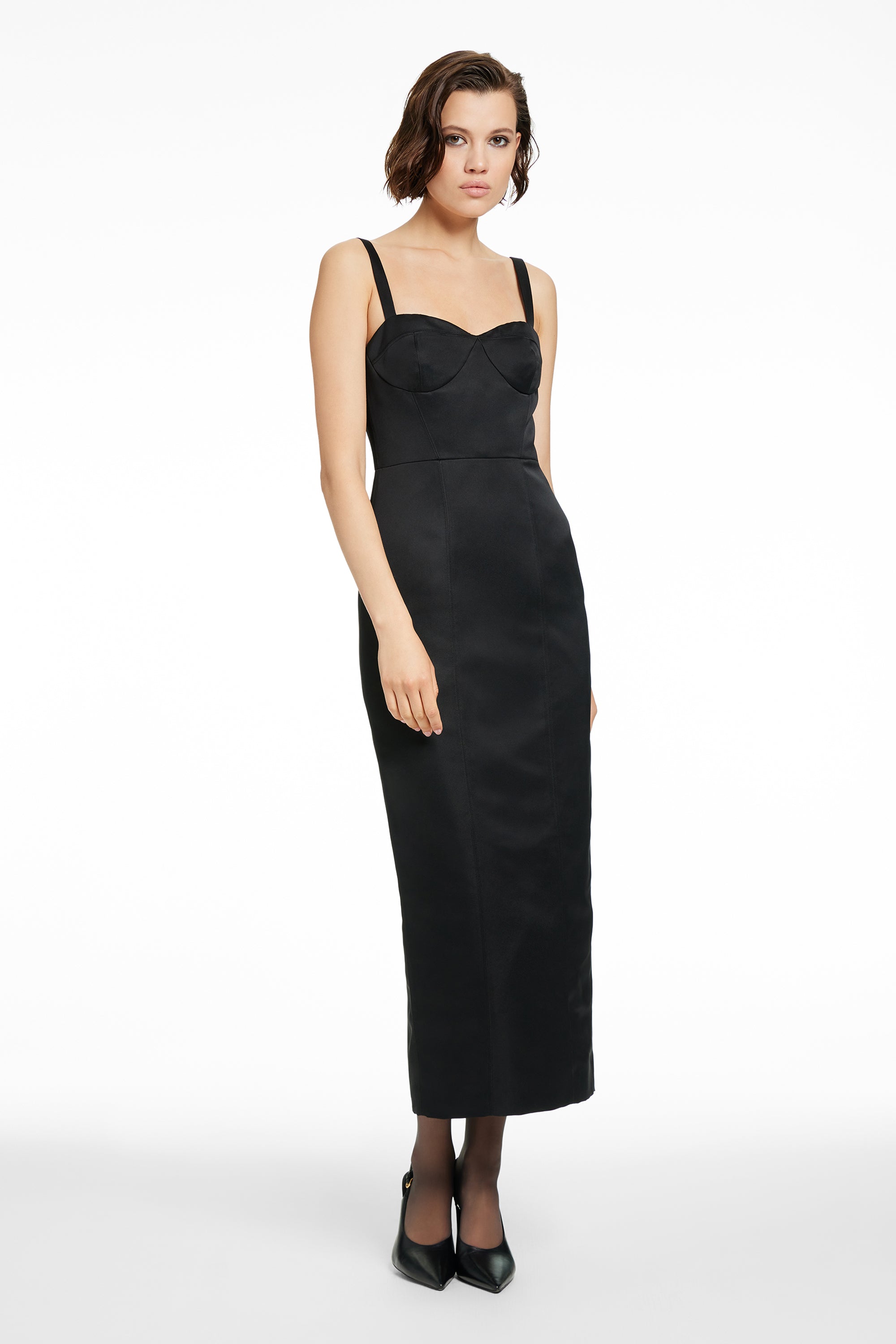 SOLENE BUSTIER SCULPTED MIDI DRESS - Toccin