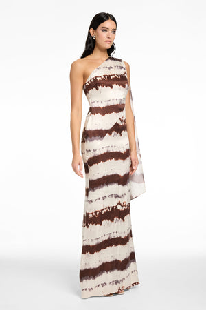 SOMARA ONE SHOULDER CASCADE GOWN - Toccin