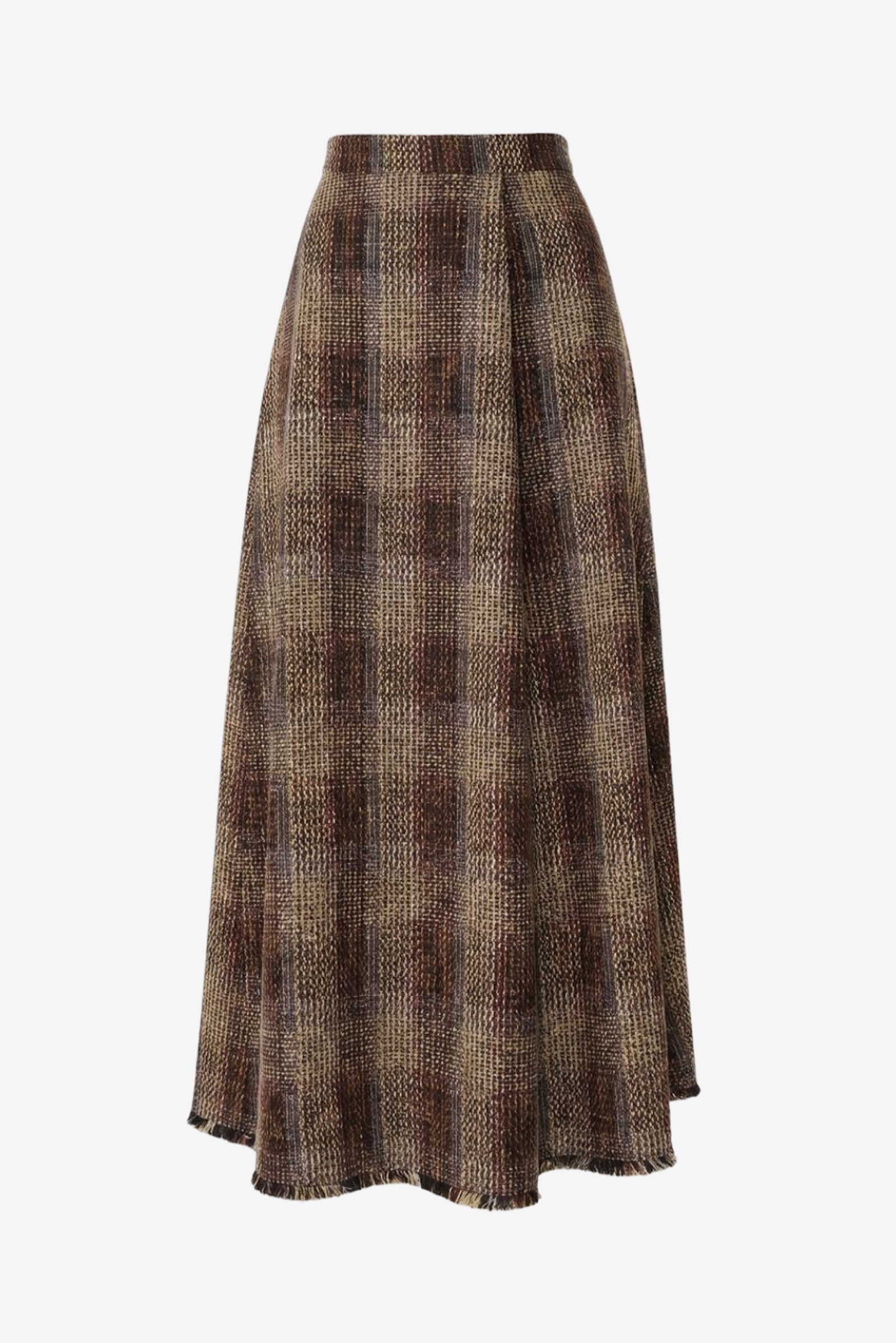 STACY MIDI SKIRT WITH FRINGE DETAIL