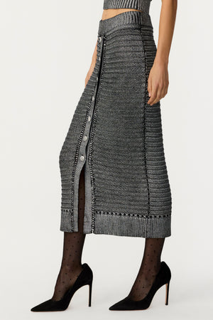 Tani Luxe Textured Knit Pencil Skirt