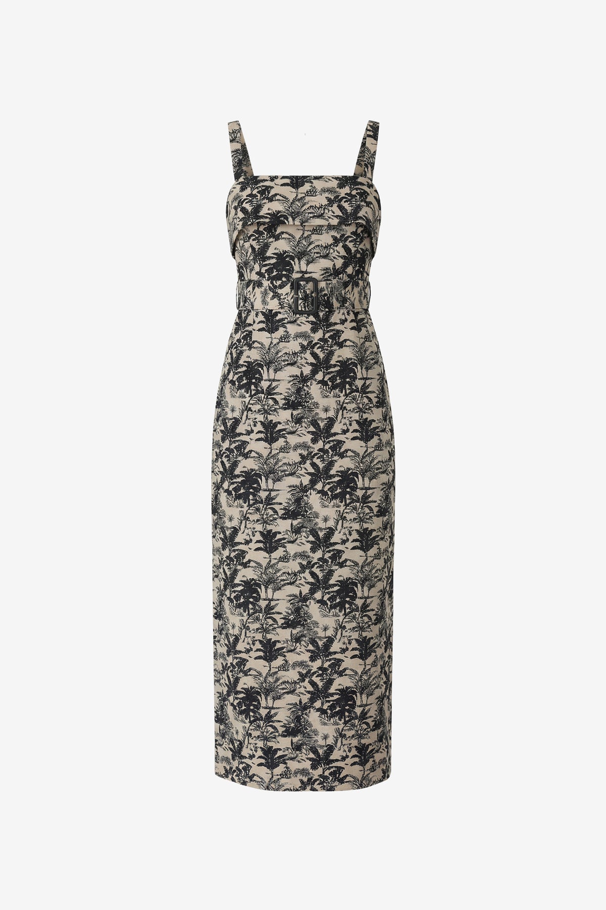 THEODORA BELTED MIDI DRESS