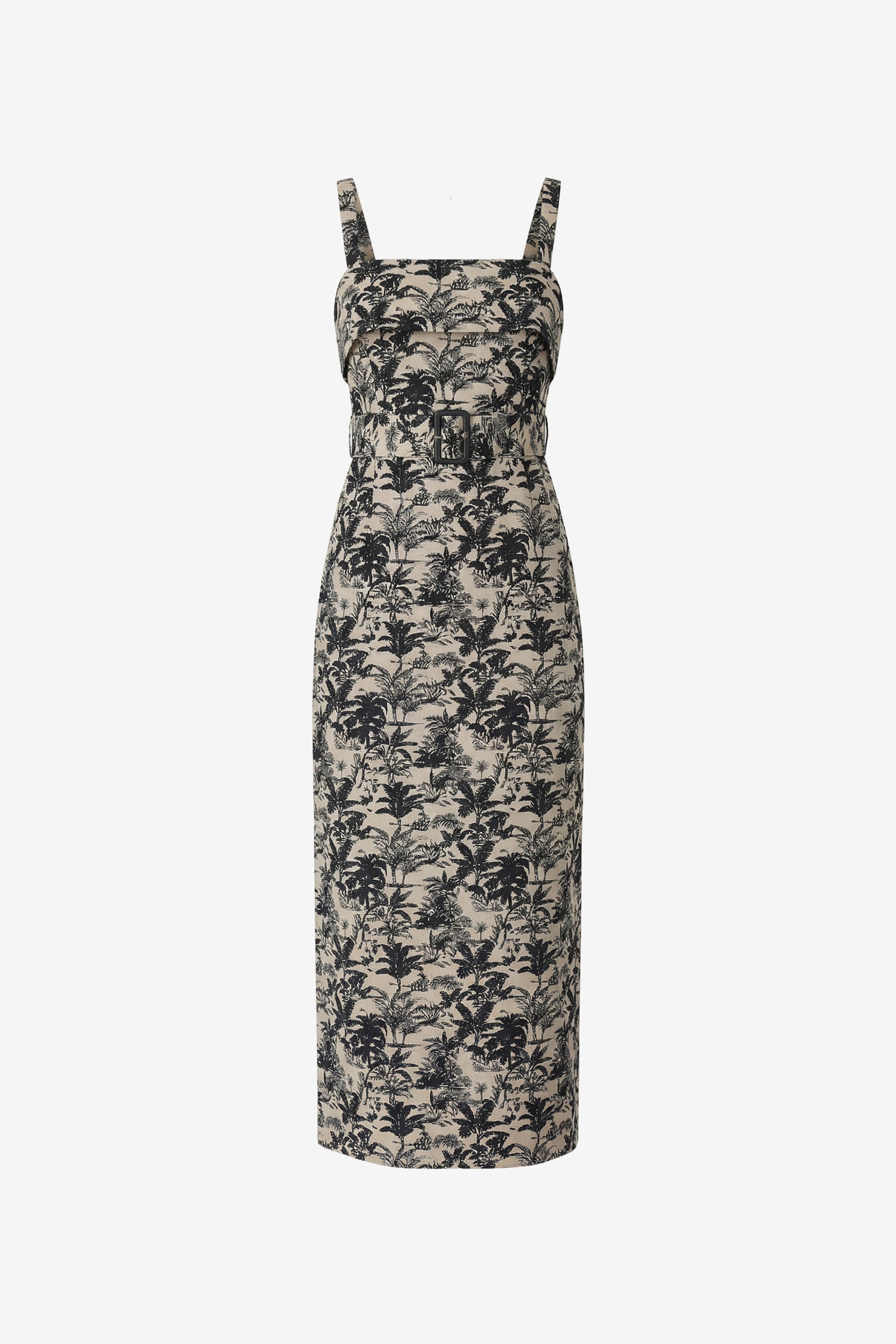 THEODORA BELTED MIDI DRESS
