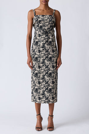 THEODORA BELTED MIDI DRESS