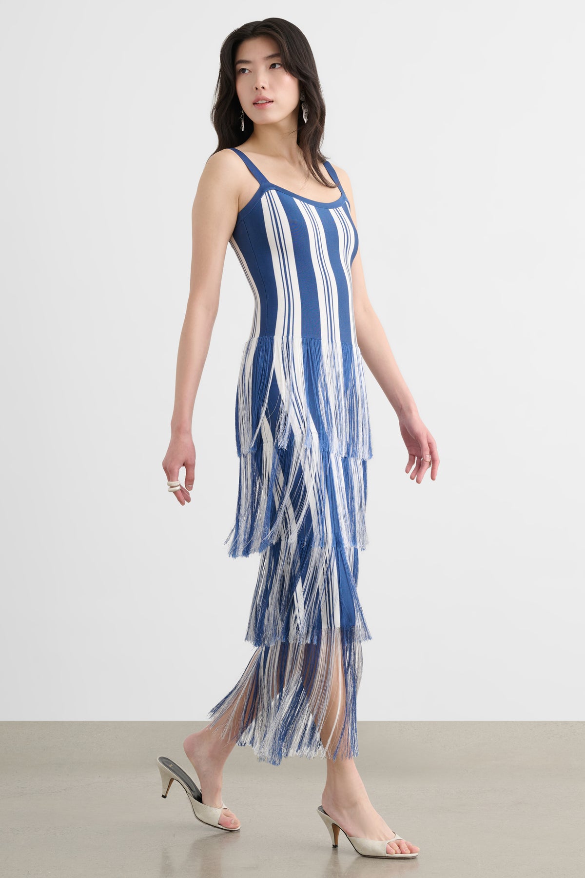LEO MIDI DRESS WITH FRINGE