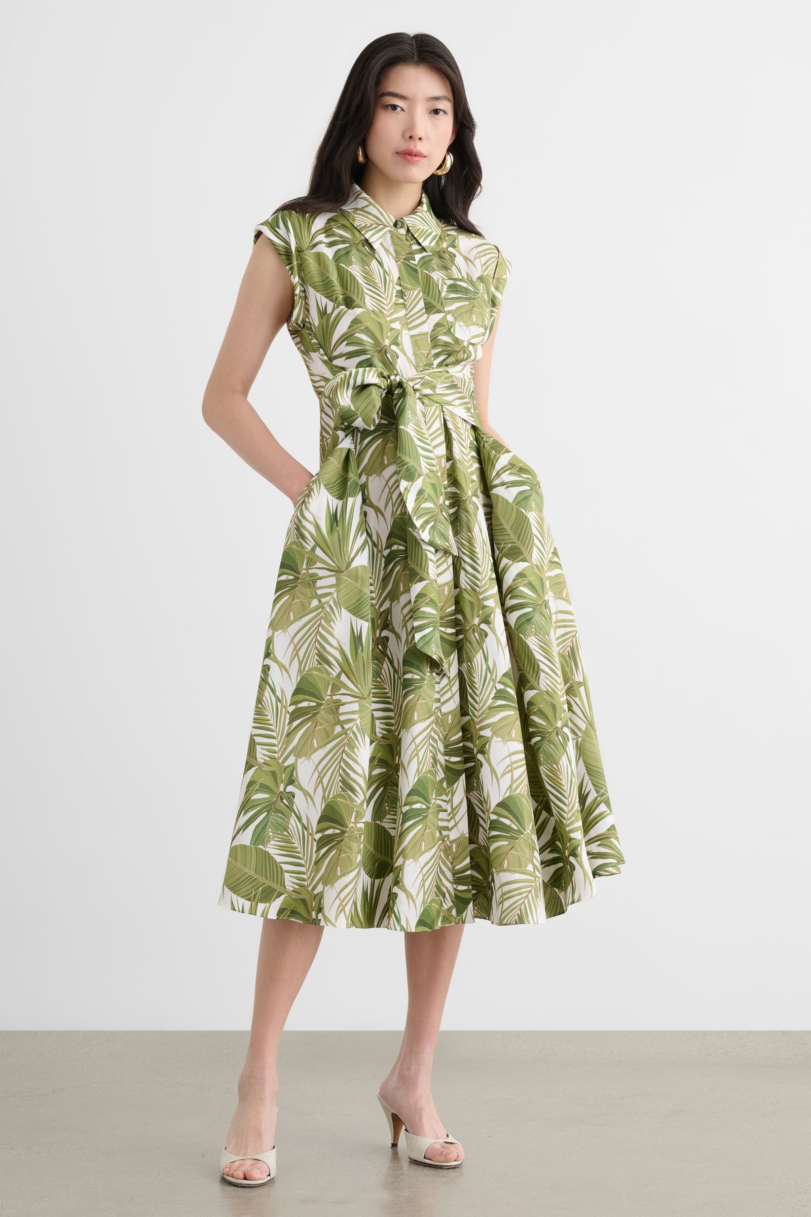 SERENA ROLLED SLEEVE SHIRT DRESS