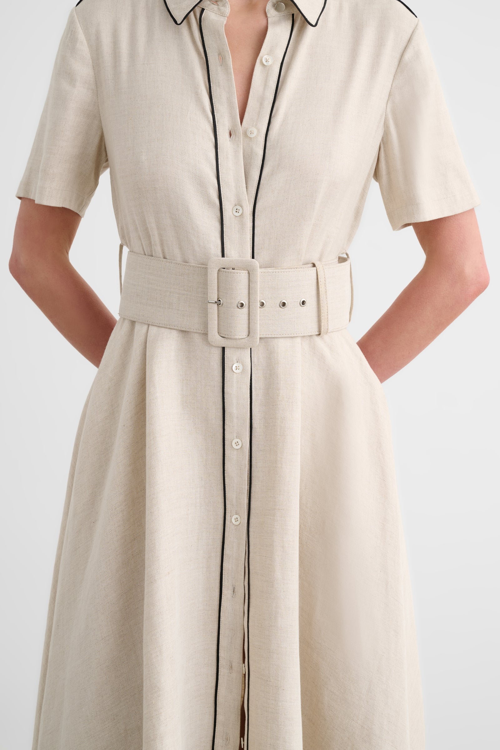 JEAN SHORT SLEEVE SHIRT DRESS