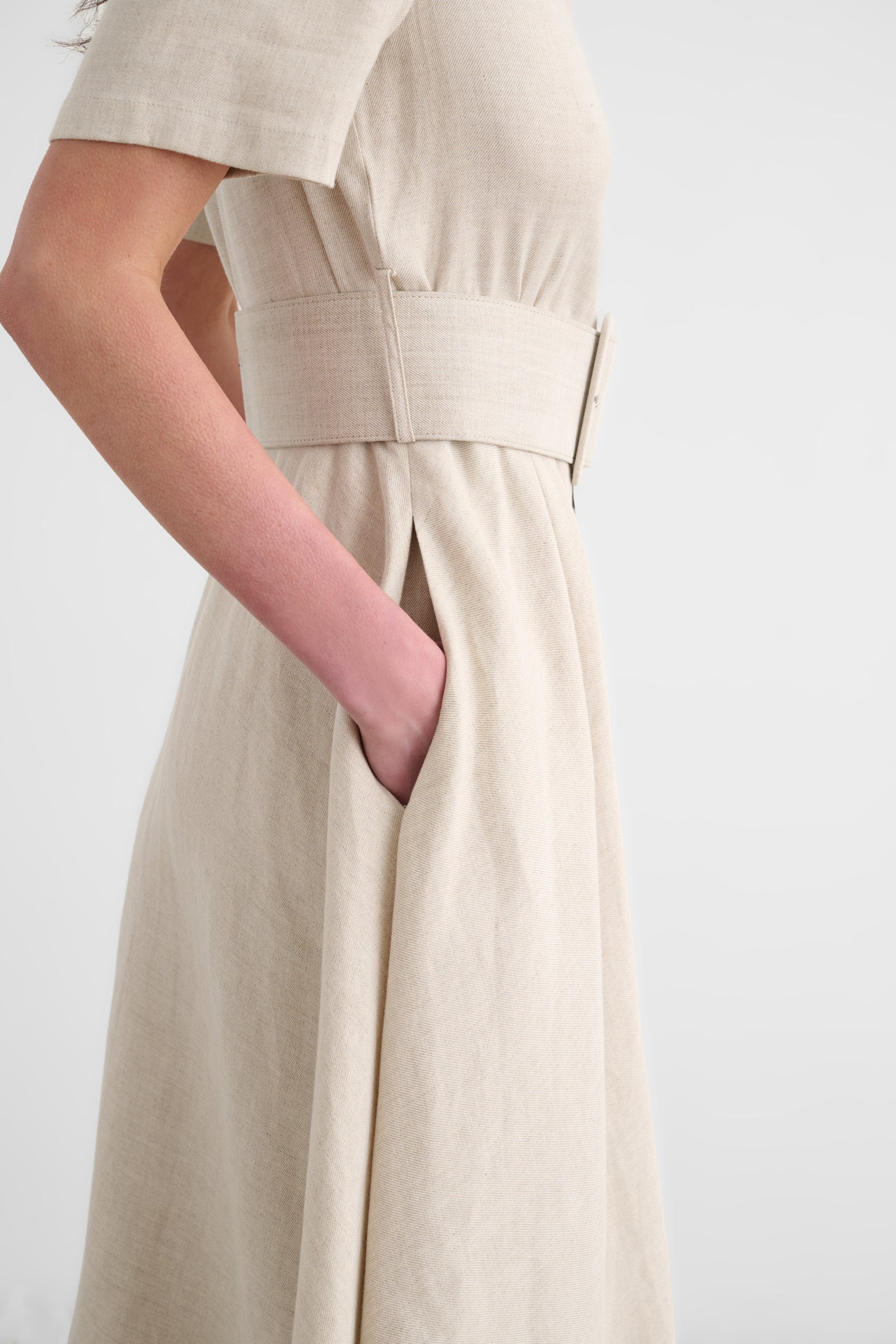 JEAN SHORT SLEEVE SHIRT DRESS