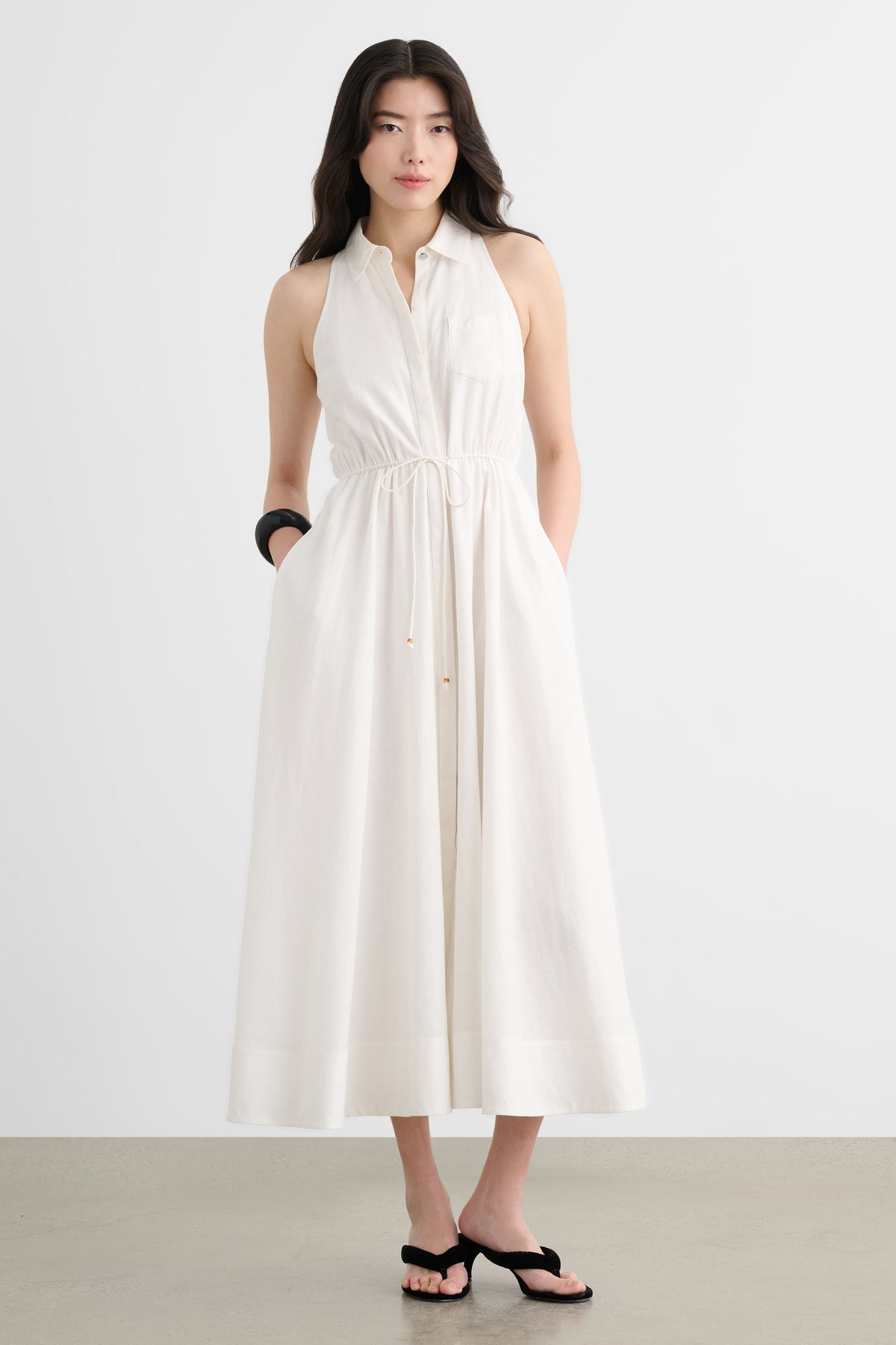 TIANA SLEEVELESS SHIRT DRESS - Toccin