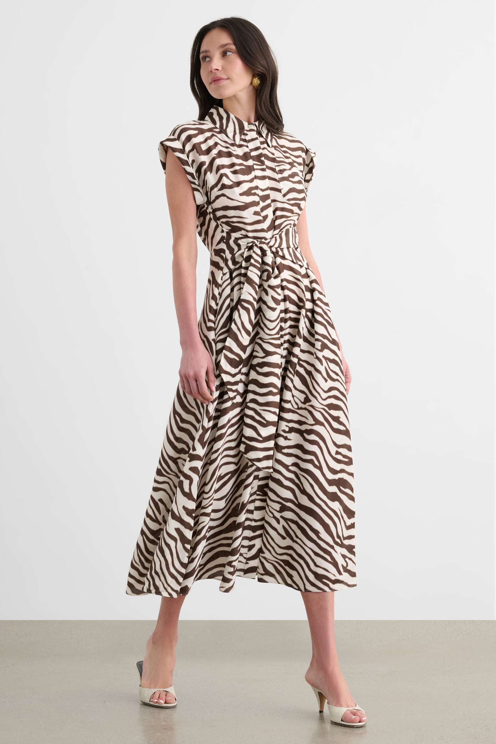 SERENA ROLLED SLEEVE SHIRT DRESS