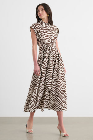 SERENA ROLLED SLEEVE SHIRT DRESS