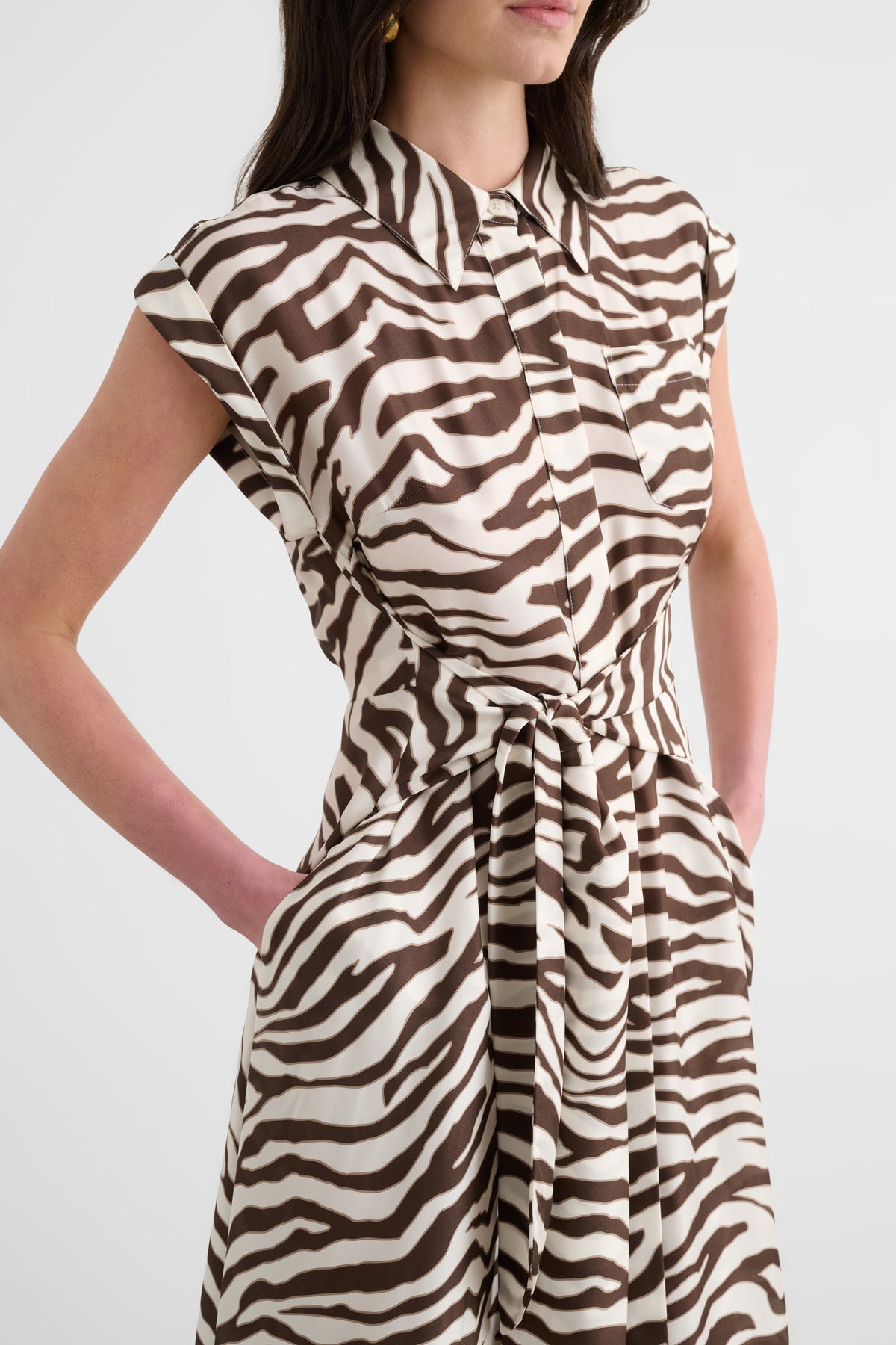 SERENA ROLLED SLEEVE SHIRT DRESS