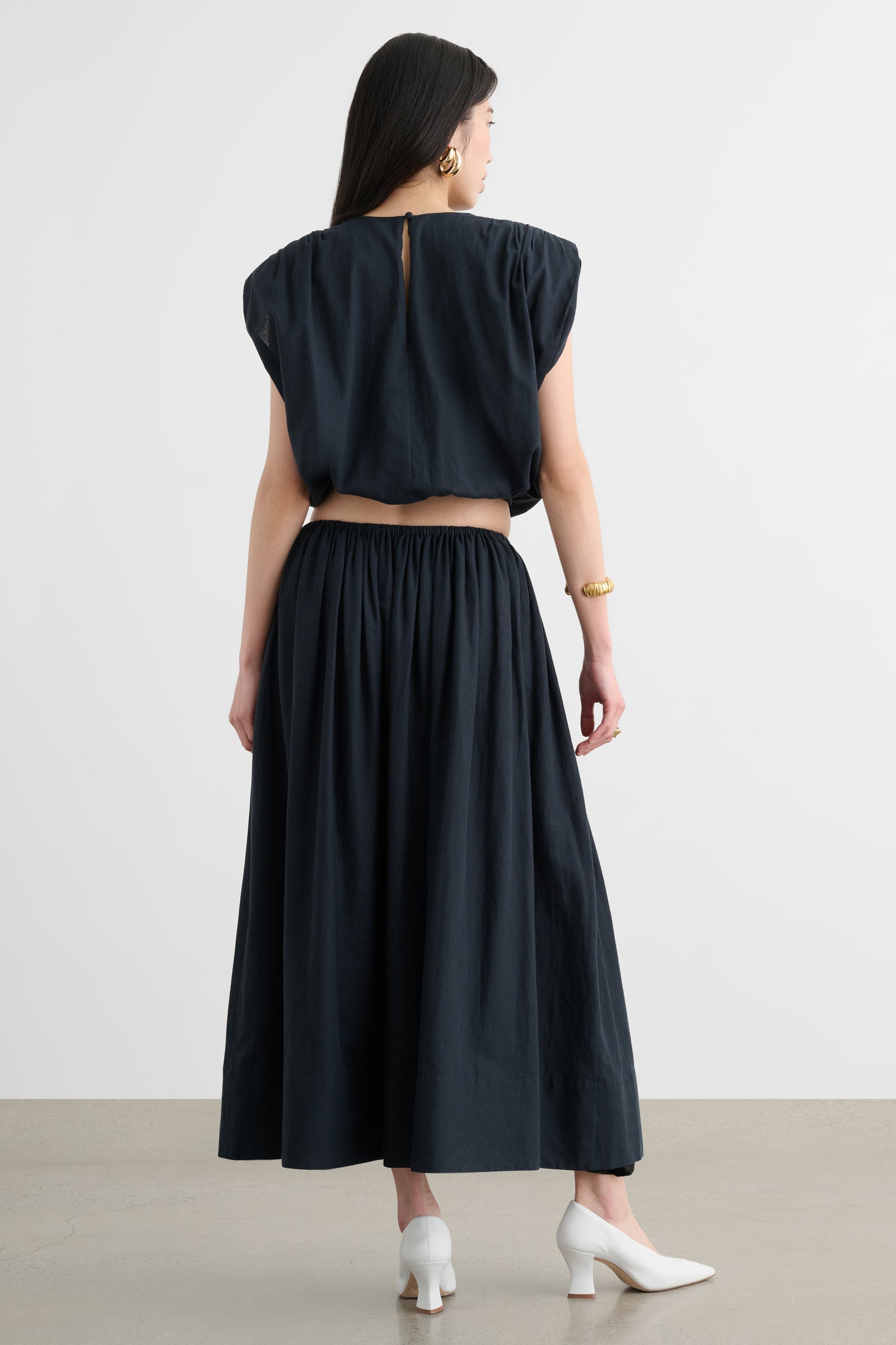 IMOGEN PULL-ON MIDI SKIRT - Toccin