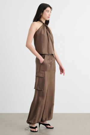 JAMES MID RISE WIDE LEG CARGO PANT - Toccin