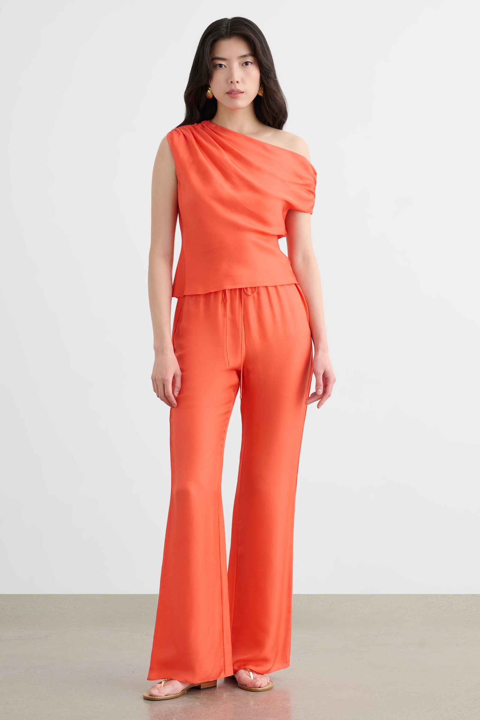 NELA DRAWSTRING FLARED PULL-ON PANT - Toccin