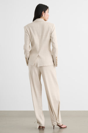 ELOWEN PLEATED PANT WITH ANKLE TIE