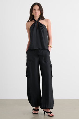 JAMES MID RISE WIDE LEG CARGO PANT - Toccin