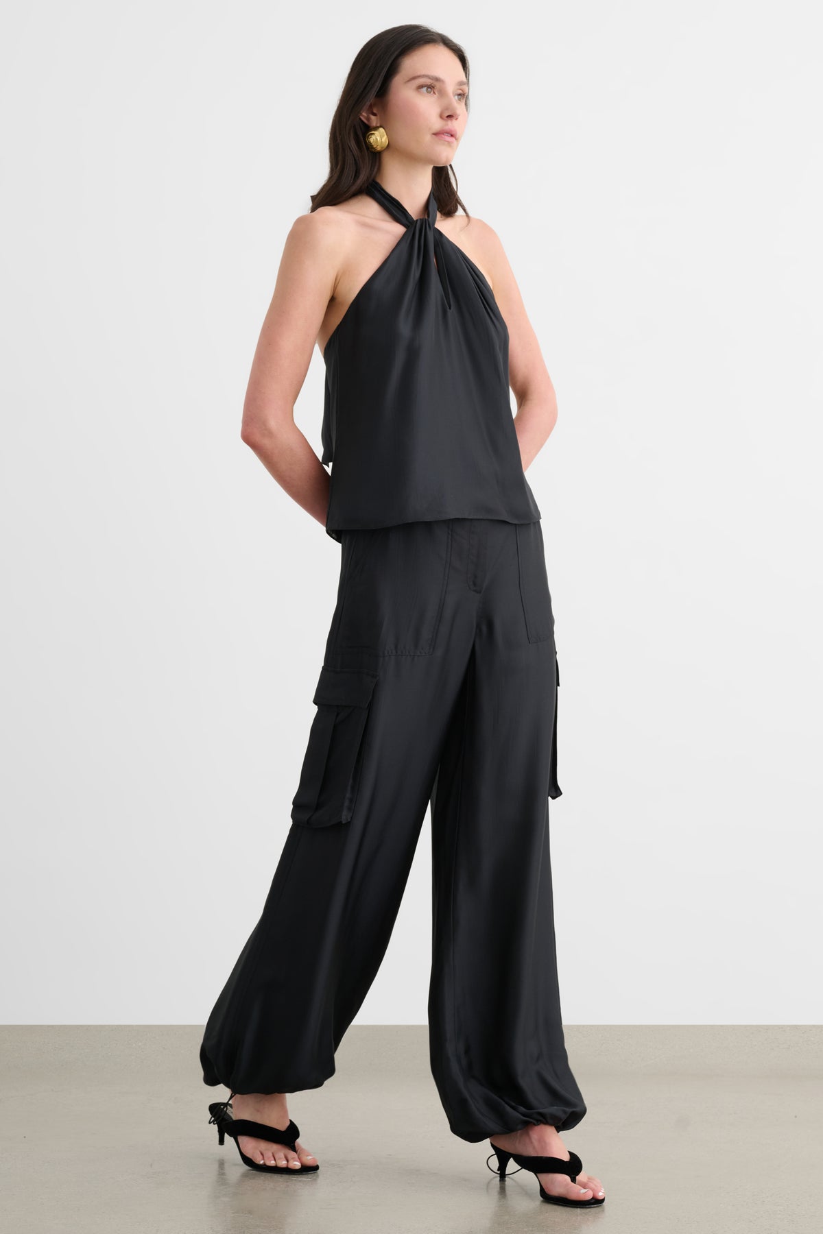 JAMES MID RISE WIDE LEG CARGO PANT - Toccin