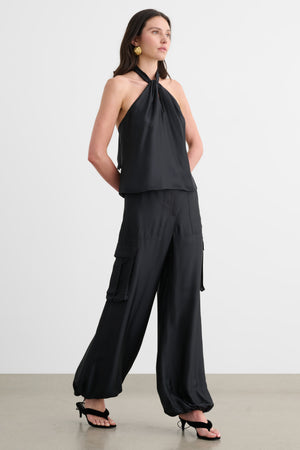 JAMES MID RISE WIDE LEG CARGO PANT - Toccin