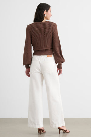 TORI BLOUSON SLEEVE CARDIGAN - Toccin